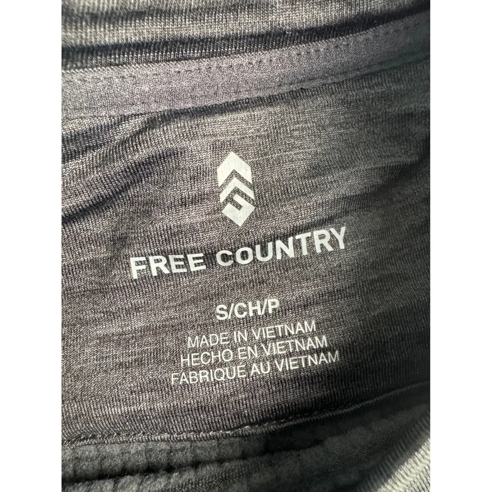 Free Country Mens Microtech Heat Force Grid Fleece Base Layer Top Charcoal S